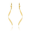 14K Gold Spiral Drop Earrings