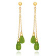 14K Gold  Peridot Dangle Earrings