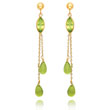 14K Gold Peridot Dangle Earrings