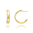14K Gold Diamond-Cut 3.5mm J-Hoop Earrings