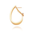 14K Gold Polished J-Hoop Omega Back Post Earrings