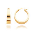 14K Gold Polished 6.5mm Tapered Tube Hoop Earrings