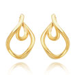 14K Gold Double Twisted Hoop Earrings