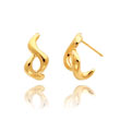 14K Gold Open Squiggle Post Earrings