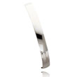 14K White Gold 8mm Solid Polished Half-Round Slip-On Bangle