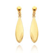 14K Gold Tear Drop Dangle Post Earrings