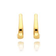 14K Gold Polished J Hoop Post Earrings