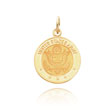 14K Gold U.S. Army Insignia Disc Pendant