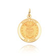 14K Gold U.S. Air Force Insignia Disc Pendant