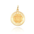 14K Gold U.S. Navy Insignia Disc Pendant