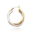 14K Two-Tone Gold Double Hoop Earrings