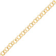10K Gold Solid Double Link Charm Bracelet