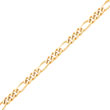10K Gold Hand Polished 8 Inch Figaro Chain Bracelet