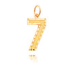 14K Gold Large Diamond-Cut Number 7 Charm