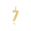 14K Gold Medium Satin Number 7 Charm
