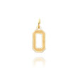 14K Gold Small Satin Number 0 Charm