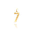 14K Gold Small Satin Number 7 Charm