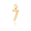 14K Gold Medium Diamond-Cut Number 7 Charm