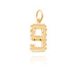 14K Gold Medium Diamond-Cut Number 9 Charm