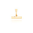 14K Gold Medium Diamond-Cut Top Charm