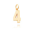 14K Gold Medium Polished Number 4 Charm
