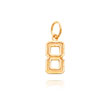 14K Gold Small Diamond-Cut Number 8 Charm