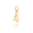14K Gold Small Polished Number 4 Charm