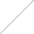 14K White Gold 1mm Machine-Made Rope Chain