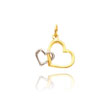 14K Gold Rhodium Interlocking Hearts Necklace