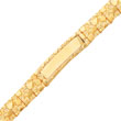 14K Gold 12.0mm Nugget ID Bracelet