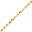 14K Gold 5mm Diamond-Cut Rope with Lobster Clasp Chain