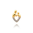 14K Gold Heart Shaped .05ct. Diamond Mother & Child Pendant