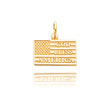 14K Gold God Bless America Flag Charm