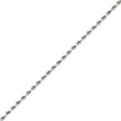 14K White Gold 2.5mm Diamond Cut Rope Chain
