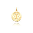 14K Gold Small High Polish EMT Medical Pendant