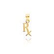 14K Gold Prescription Symbol RX Penadant