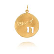 14K Gold Class Of 11 Cut Out Round Charm
