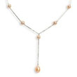 Sterling Silver Pink Cultured Pearl Necklace