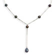 Sterling Silver Peacock Cultured Pearl Necklace