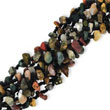 Sterling Silver 9 Strand Multicolored Earth Stones & Black Bead Bracelet