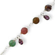 Sterling Silver Fancy Jasper Anklet
