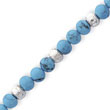 Sterling Silver Polished Turquoise Beaded Bracelet