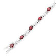 Sterling Silver Red & Clear CZ Bracelet