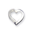 Sterling Silver Polished Heart Earrings