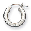 Sterling Silver 3.00mm Diamond-Cut Hoop Earrings