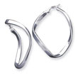 Sterling Silver Oval Hoop Earrings