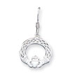 Sterling Silver Celtic Knot Claddagh Earrings