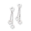 Sterling Silver Flower Dangle Earrings