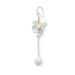 Sterling Silver Howlite, Crystal, Freshwater Cultured White Pearl Earrings