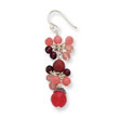 Sterling Silver Strawberry, Cherry Quartz, Garnet, Red Jasper Earrings